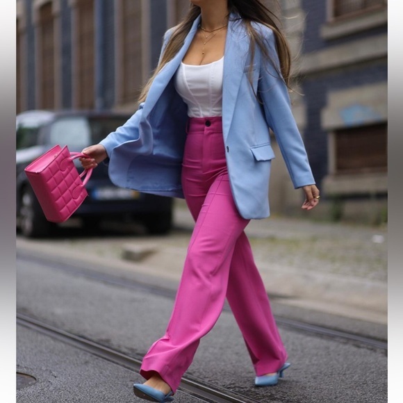 New Zara | Pink Highrise Trousers - Picture 14 of 15